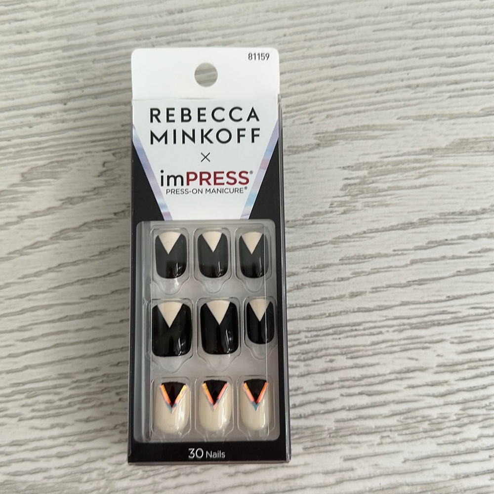 Rebecca minkoff x impress press on black and beige in ibiza night